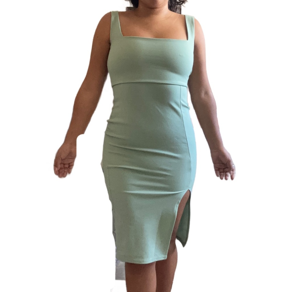Nasty Gal Mint Green Midi Dress